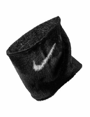 Plush Knit Infinity Scarf - Black/White