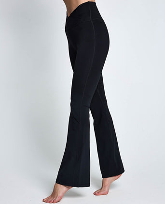 3 Stripes Studio All Me Flare X-Over Leggings - Black