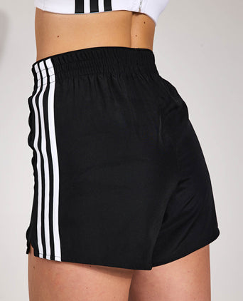 3-Stripes High Waisted Shorts - Black/White