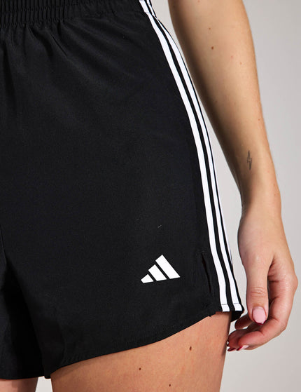 adidas 3-Stripes High Waisted Shorts - Black/Whiteimage3- The Sports Edit