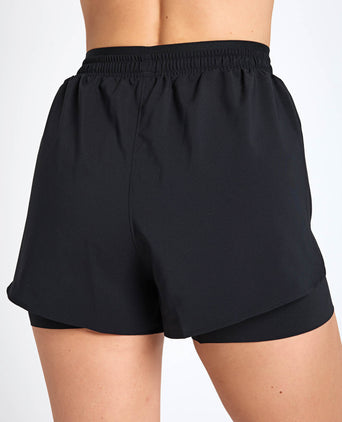 D4T Workout Go To 2in1 Shorts - Black