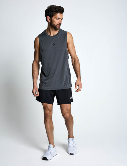 adidas Designed For Training Workout Tank Top - Dark Grey Heather/Solid Greyimages4- The Sports Edit