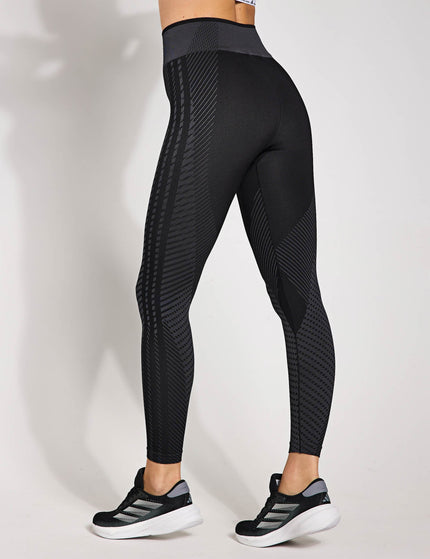 adidas Knitted Training 7/8 Leggings - Black/Grey Siximage2- The Sports Edit