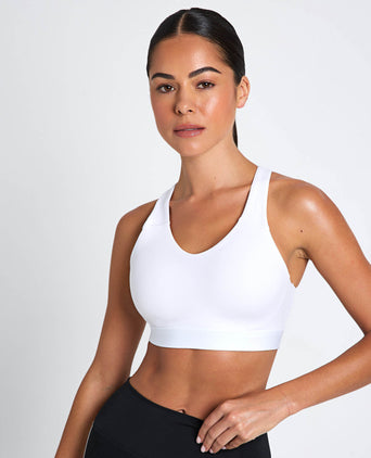 Optime Essentials Workout High Support Bra - White
