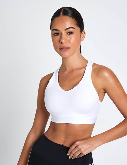 adidas Optime Essentials Workout High Support Sports Bra - Whiteimages1- The Sports Edit