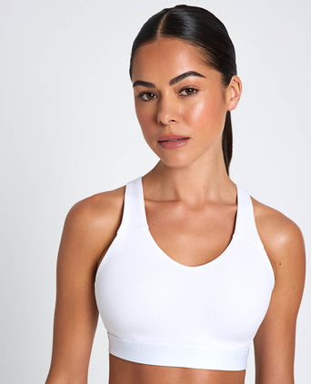 Optime Essentials Workout High Support Bra - White