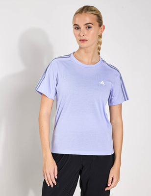 Own the Run 3-Stripes T-Shirt - Violet Tone