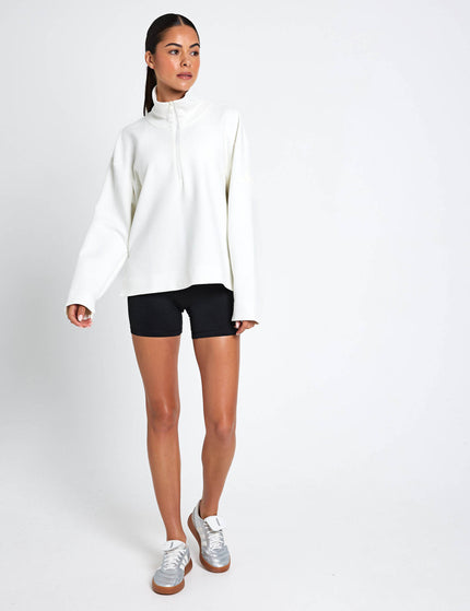 adidas Soft Lux Quarter-Zip - Off Whiteimages6- The Sports Edit