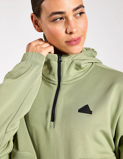 adidas City Escape Fleece Hoodie - Tent Greenimage3- The Sports Edit