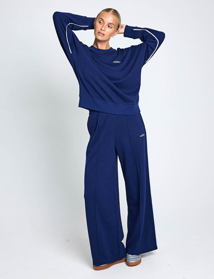 adidas Seasonal Essentials Colorpop Sweatshirt with Embroidered Graphic - Dark Blue/Whiteimages6- The Sports Edit