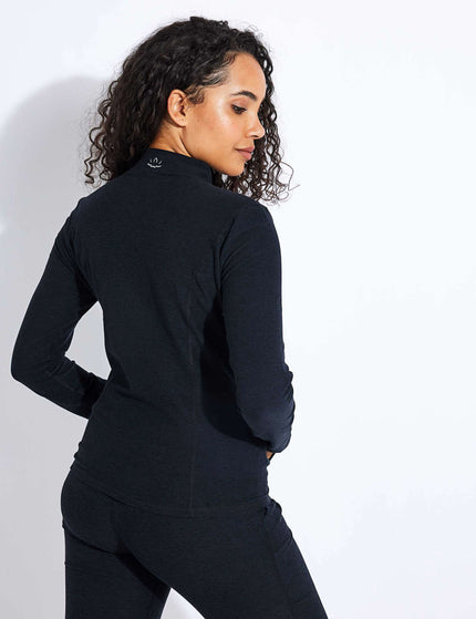 Beyond Yoga Spacedye On The Go Mock Neck Jacket - Darkest Nightimage2- The Sports Edit