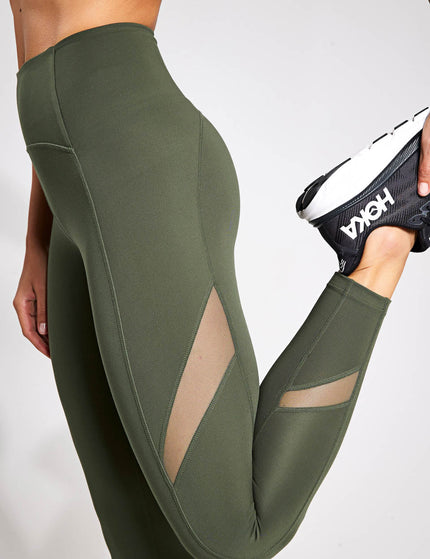 Beyond Yoga POWERBEYOND Bootcamp Midi Legging - Modern Oliveimage3- The Sports Edit