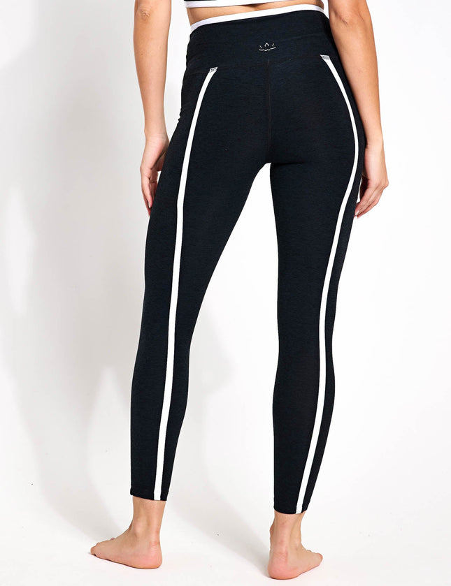 Spacedye New Moves High Waisted Midi Legging - Darkest Night/Cloud White