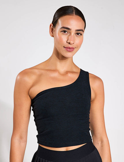 Beyond Yoga Spacedye The Bold Shoulder Cropped Tank - Darkest Nightimage1- The Sports Edit