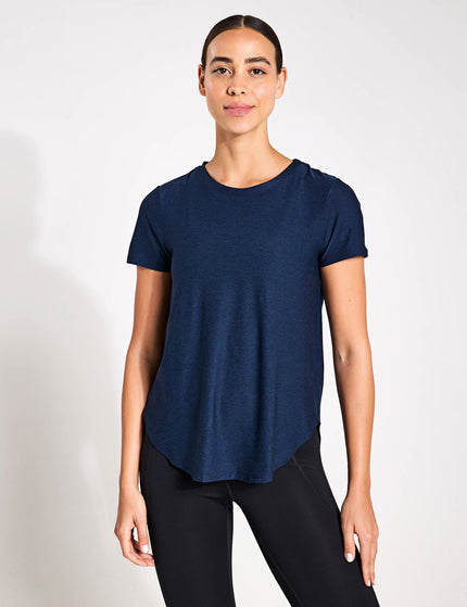 Beyond Yoga Featherweight On The Down Low Tee - Nocturnal Navyimage1- The Sports Edit