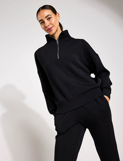 Varley Hawley Half Zip Sweat - Blackimage6- The Sports Edit