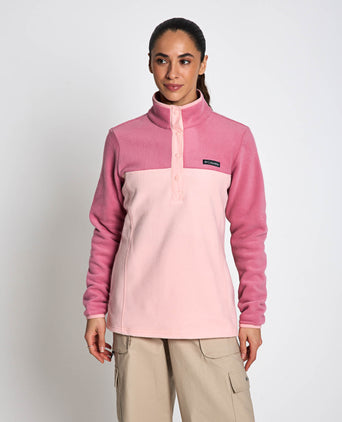 Benton Springs Half Snap Pullover - Pink Sand