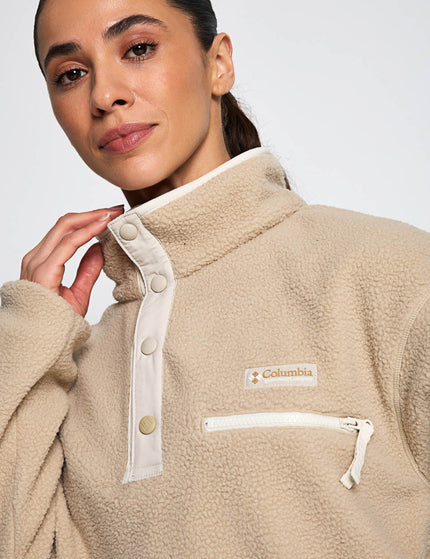 Columbia Helvetia II Cropped Sherpa Half Snap Fleece - Ancient Fossilimages3- The Sports Edit