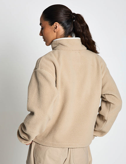 Columbia Helvetia II Cropped Sherpa Half Snap Fleece - Ancient Fossilimages2- The Sports Edit