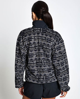 Sequoia Grove Printed Half Zip Fleece - Black/Horizons