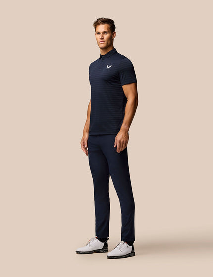 Castore Pinnacle Pique Stripe Polo - Navy/Whiteimage2- The Sports Edit