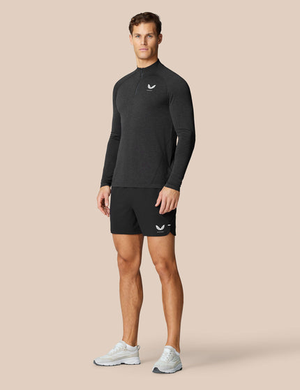 Castore Seamless 1/4 Zip Long Sleeve Top - Black/Whiteimages5- The Sports Edit