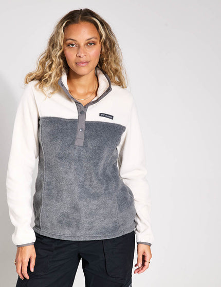 Columbia Benton Springs Half Snap Pullover - City Grey Heather/Chalkimage1- The Sports Edit