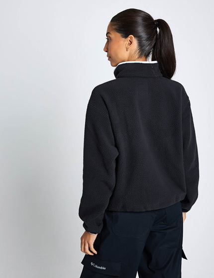 Columbia Helvetia II Cropped Sherpa Half Snap Fleece - Blackimage2- The Sports Edit