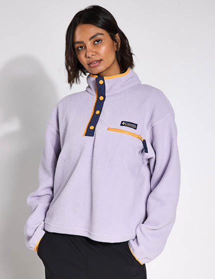 Columbia Helvetia II Cropped Sherpa Half Snap Fleece - Lavender Pearlimage1- The Sports Edit