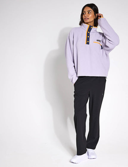 Columbia Helvetia II Cropped Sherpa Half Snap Fleece - Lavender Pearlimage4- The Sports Edit