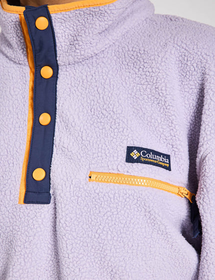 Columbia Helvetia II Cropped Sherpa Half Snap Fleece - Lavender Pearlimage3- The Sports Edit