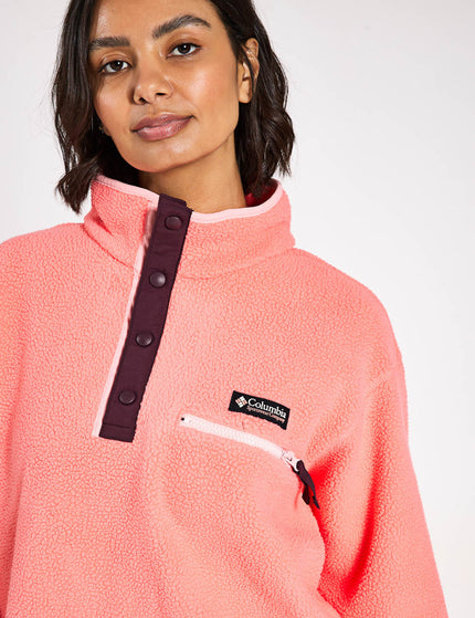 Columbia Helvetia II Cropped Sherpa Half Snap Fleece - Alpenglowimage3- The Sports Edit