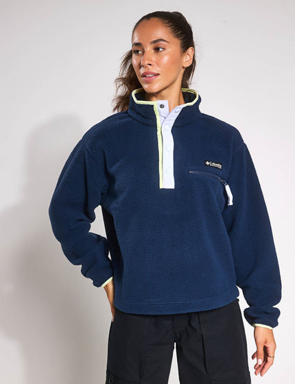 Columbia Helvetia II Cropped Sherpa Half Snap Fleece - Collegiate Navyimage1- The Sports Edit