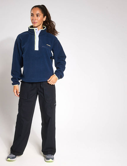 Columbia Helvetia II Cropped Sherpa Half Snap Fleece - Collegiate Navyimage4- The Sports Edit