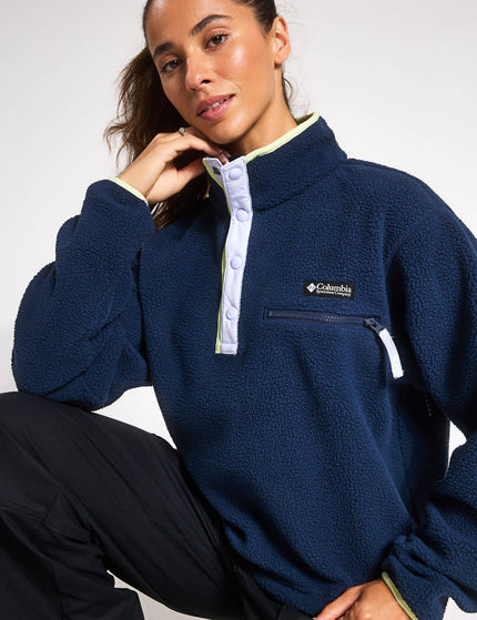 Columbia Helvetia II Cropped Sherpa Half Snap Fleece - Collegiate Navyimage3- The Sports Edit