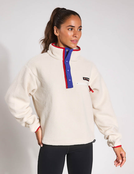 Columbia Helvetia II Cropped Sherpa Half Snap Fleece - Chalkimage1- The Sports Edit