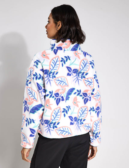 Columbia Helvetia II Cropped Sherpa Half Snap Printed Fleece - Sea Salt Pasteled Multiimage2- The Sports Edit