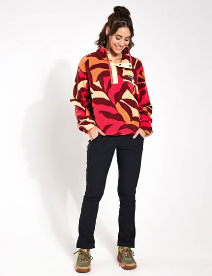 Columbia Helvetia Cropped Half Snap Fleece - Spice Floristic Print/Sunkissed/Juicyimage4- The Sports Edit