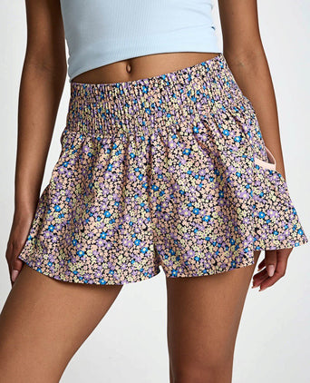 Get Your Flirt On Printed Shorts - Ditsy Peach Combo