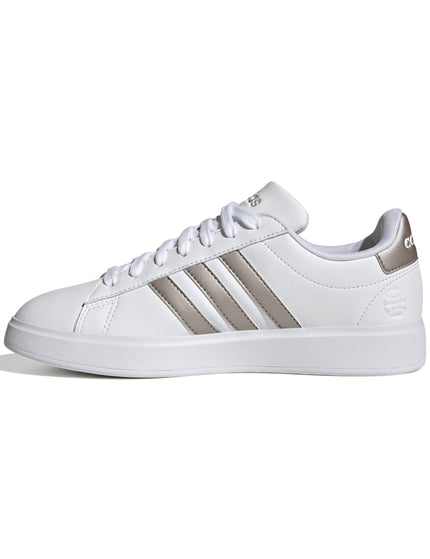 adidas Grand Court 2.0 Shoes - Cloud White/Platinum Metallicimage3- The Sports Edit