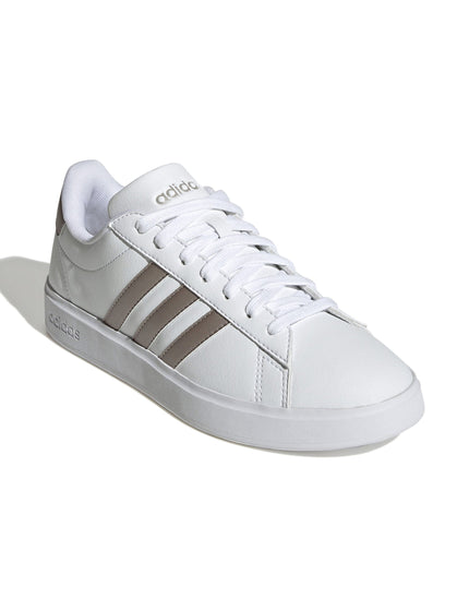 adidas Grand Court 2.0 Shoes - Cloud White/Platinum Metallicimage2- The Sports Edit