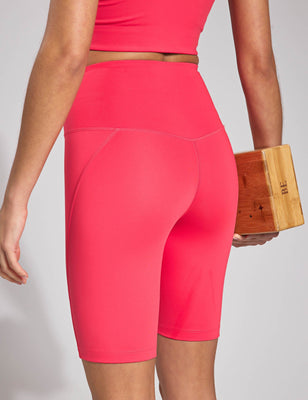 High Waisted Bike Short - Geranium