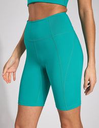 Girlfriend Collective High Waisted Bike Short - Peacockimage1- The Sports Edit
