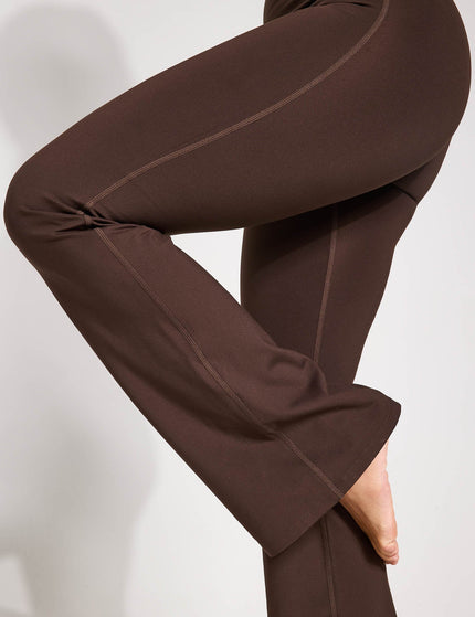 Girlfriend Collective Compressive Flare Legging - Cocoa Beanimage3- The Sports Edit