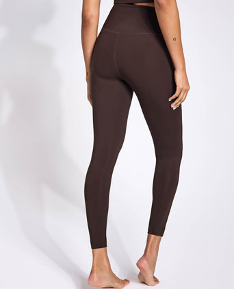 Compressive High Waisted Legging - Cocoa Bean