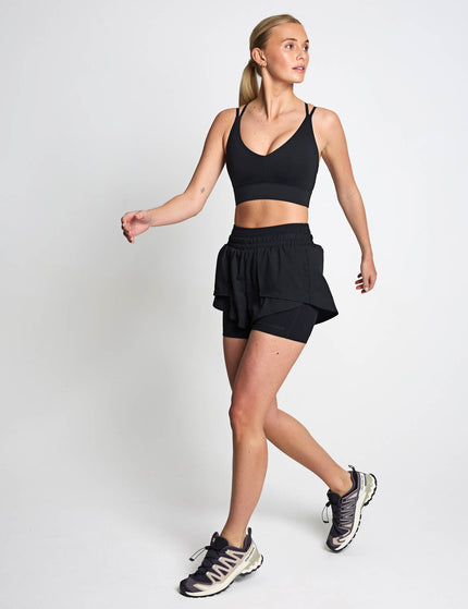 Girlfriend Collective Fallon Trail Shorts - Blackimages5- The Sports Edit