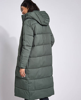 Long Puffer Jacket - Thyme