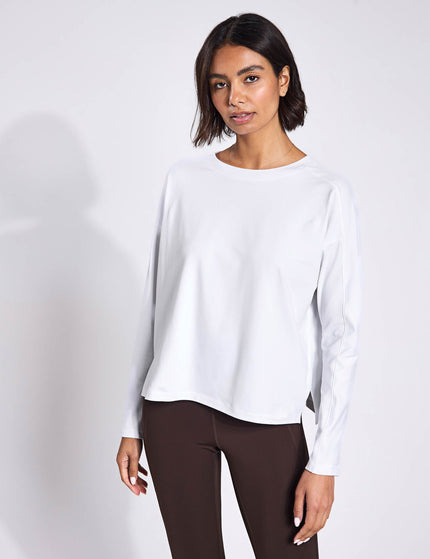 Girlfriend Collective ReSet Long Sleeve Tee - Whiteimage1- The Sports Edit