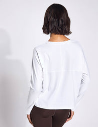 Girlfriend Collective ReSet Long Sleeve Tee - Whiteimages2- The Sports Edit