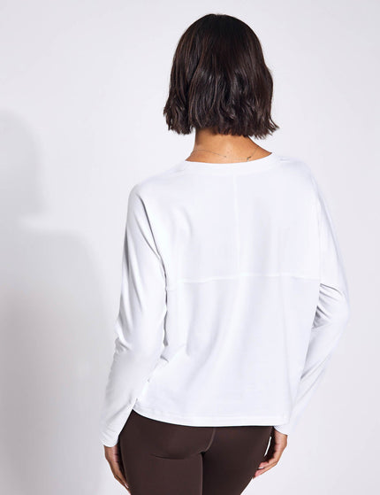 Girlfriend Collective ReSet Long Sleeve Tee - Whiteimage2- The Sports Edit